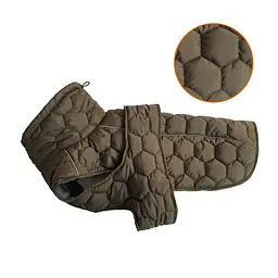 Світловідбивна куртка для собак на флісовій підкладці V.PET.B.R D64 olive green XL - мініатюра 2