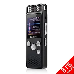 Професійний цифровий диктофон для журналіста Savetek GS-R07, 8 Гб пам'яті (100290) - мініатюра 2