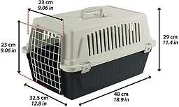 Переноска для собак та котів Ferplast Atlas 10 FLUO рожево-чорна до 5 кг 48x32.5x29 см 73007199IO - мініатюра 2