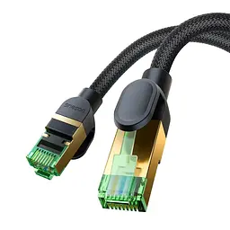 Кабель Baseus High Speed CAT8 40 Gigabit Ethernet Cable (Braided Cable)10m B0013320C111-07 Black - мініатюра 3