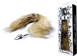 Анальна пробка з хвостом B-Series Fox TAIL Brown XL, 6,5х2,7 см, коричневий - мініатюра 7