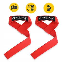 Лямки для станової тяги 4FIZJO Deadlift Straps Red (P-5905973402286) - мініатюра 6