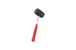 Киянка гумова Intertool 340 г х 55 мм чорна ручка метал - мініатюра 2