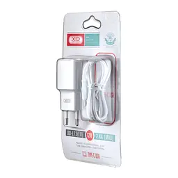 Мережевий зарядний пристрій XO L73 EU 2.4A Single port charger with type C cable Білий - мініатюра 2