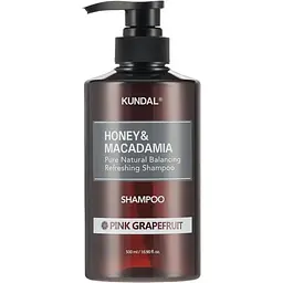 Шампунь відновлюючий "Рожевий грейпфрут" 500 мл Kundal Honey & Macadamia Shampoo Pink Grapefruit - мініатюра 1
