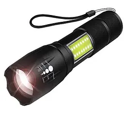 Ручний LED ліхтар акумуляторний ліхтарик та бічна COB лампа USB зарядка UKC BL-Т6-29 5385 - мініатюра 2