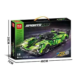 Конструктор Mingdi Машина 551 елемент інерційний механізм K3144 - мініатюра 2