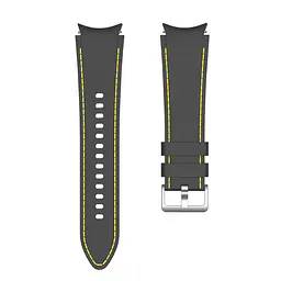 Ремінець для Samsung Galaxy Watch 5 Pro 45mm - чорно-жовтий ширина кріплення 20мм силікон Watchbands RLine (W45-1WB52913833) - мініатюра 4