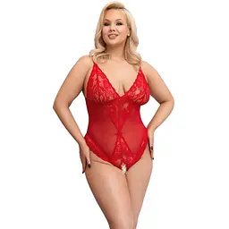 Боді Cottelli Curves otwarte XL (червоний)