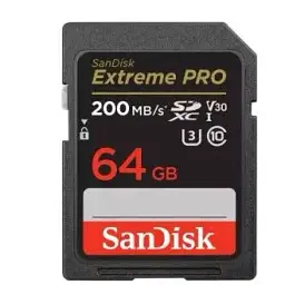 Карта пам'яті SanDisk 64GB SD class 10 UHS-I U3 V30 Extreme PRO (SDSDXXU-064G-GN4IN)