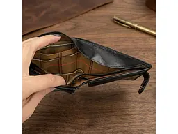 Чоловіче портмоне Italico з натуральної шкіри 396 Чорне 12,5x9,5x3 см TONY PEROTTI acs0032379 - мініатюра 9
