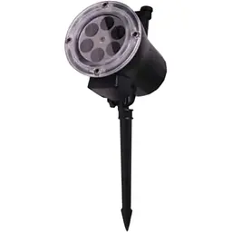 Вуличний лазерний проєктор XPRO Garden Projector Card № ZP1 (24) для Різдва, Нового року, Хелловіну з 12 різними слайдами для свят з пультом чорний (GR-67_438) - мініатюра 2