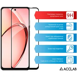 Скло захисне ACCLAB Full Glue Oppo A3x Black (1283126598890) - мініатюра 3