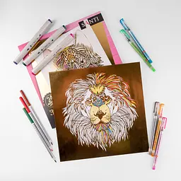 Розмальовка антистрес Santi Animals золота 24 аркуші (742951) - мініатюра 3