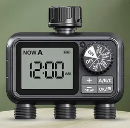Програмований таймер подачі води XON WaterTimer X347 для поливу (XWTDB3152401B 3527) Чорний - мініатюра 8