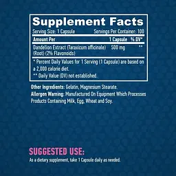 Екстракт кореня кульбаби Haya Labs Dandelion Root Extract (2% Flavonoids) 500 мг 100 капсул - мініатюра 3