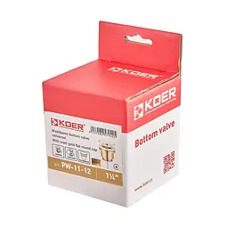 Донний клапан для раковини Koer PW-11-12 універсальний Click-Clack 1 1/4″ Матове золото KR5794 - мініатюра 6