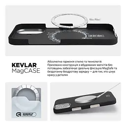 Чехол ArmorStandart BlackIcon Aramid Plain MagCase для Apple iPhone 17 Black (ARM90159) - мініатюра 8