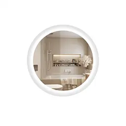 Дзеркало Qtap Taurus R600 з LED-підсвічуванням Touch, з антизапотіванням, з димером температури кольору (3000-6500K) QT2478R607