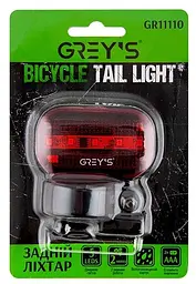 Велосипедний задній ліхтар Grey's LED 2 режими 60 х 20 х 40 мм 1 шт (GR10150) - мініатюра 3