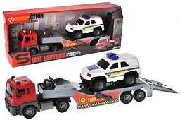 
Автовоз з поліцейською машинкою YG Toys інерційний світло звук JS202A-1