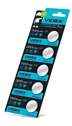 Батарейка літієва Videx CR2016 5шт BLISTER CARD VIDEX (22925-000) - мініатюра 2