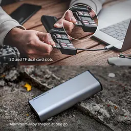 PGYTECH CreateMate Високошвидкісний зчитувач карток пам'яті Type-C USB 3.1 SD/Micro SD Card Reader для професійних фотографів - мініатюра 5