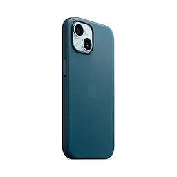 Чехол для Apple iPhone 15 Plus, FineWoven Case with MagSafe, синий, защитная накладка из материала FineWoven, противоударный, для iPhone, защита всего корпуса, поддержка беспроводной зарядки и MagSafe, (ARM71980) - мініатюра 2