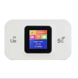 Портативний Wi-Fi модем з екраном Mobile Router PH314-E LCD 2.4G, 4G та 5G LTE роутер White (17962) - мініатюра 2