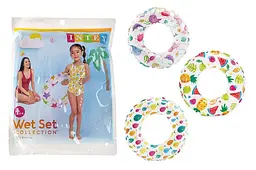Надувне дитяче коло для плавання Intex Wet Set 59230 діаметр 51 см від 3 до 6 років