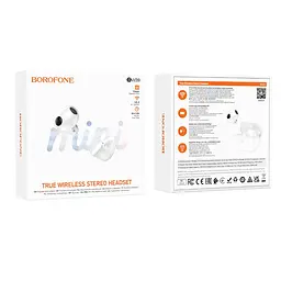 Навушники Borofone BW39 Enjoy true wireless BT headset White - мініатюра 5
