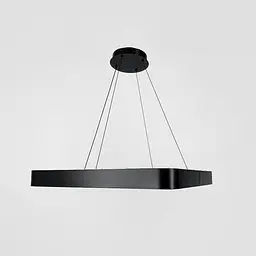 LED люстра підвісна в чорному квадратному корпусі 58х58х6,5 см | Line F | Арт. MJ312-600 BK - мініатюра 4