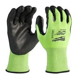 Рукавиці робочі сигнальні Hi-Vis Milwaukee з опором порізам 3/C рівня розмір 11/XXL 144 пари - мініатюра 2