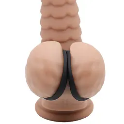 Ерекційне кільце Triple Silicone чорне - мініатюра 9