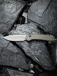 Ніж складаний туристичний Civivi Elementum Pocket, (8.9 см) 14C28N / Micarta сірий - мініатюра 8