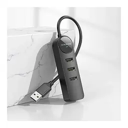 Конвертер Хаб адаптер Borofone DH5 Erudite 4-in-1 на 4 Usb 2.0 з кабелем 20 см - мініатюра 3