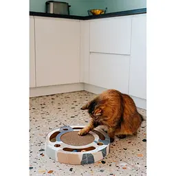Дряпка Trixie для котів Барабан із двома кульками та котячою м'ятою картонна 33х5.5 см [CD] - мініатюра 4