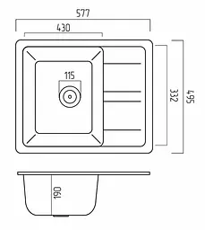 Кухонна мийка Platinum 5851 ARIA (SP000033273) - мініатюра 5