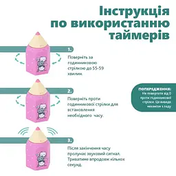 Таймер мехінічний Kite Cute Cats рожевий (K24-171-1) - мініатюра 5