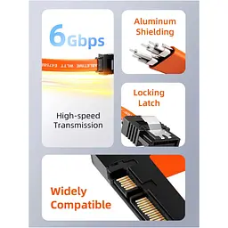 Кабель для передачі даних SATA III 0.5m Cabletime (CA915897) - мініатюра 3