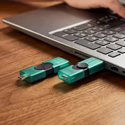 USB флеш накопичувач Kingston 128GB DataTraveler Duo USB 3.2 / Type-C Black/Green (DTDEG2/128GB) - мініатюра 11