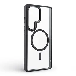 Чехол Samsung Galaxy S25 Ultra 5G, Unit MagSafe, черный, прозрачный, магсейф, противоударный, магнитный, панель-накладка с поддержкой MagSafe, с поддержкой беспроводной зарядки, TPU+PC, защита всего корпуса, ударопрочный, ArmorStandart (ARM82265) - мініатюра 2