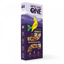 Пончики SPECIAL ONE «Паприка, морква, кунжут» для декоративних птахів 60г арт.PR242517