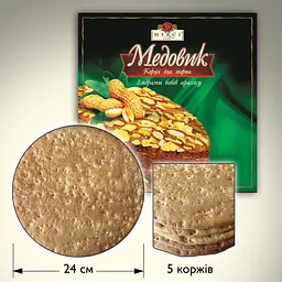 Коржі для торта Merci Медовик з ядрами бобів арахісу 500 г   - мініатюра 6