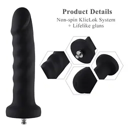 Фалоімітатор Hismith 7.1″ Anal Dildo Black KlicLok силіконовий для секс-машин - мініатюра 2