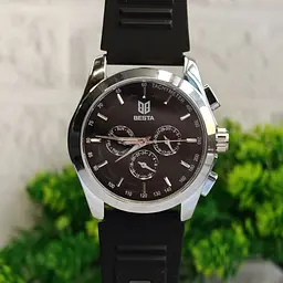 Наручний годинник чоловічий BESTA Walker Elastic Black 2 ремінці Сріблястий (3596) - мініатюра 7
