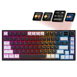 Клавіатура GamePro Asgard Valhalla Pro MK160B-D-Pro Rainy Switch Wireless/Bluetooth/USB UA Black (MK160B-D-Pro) - мініатюра 2