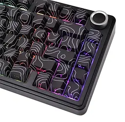 Игровая механическая клавиатура AULA F75 / Три режима подключения / Seiya Switch / Black Lines - мініатюра 5