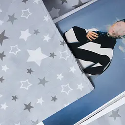 Простирадло Moon&Star Silver Stars Бязь Gold Люкс 110х160 см (MS-860000175) - мініатюра 3