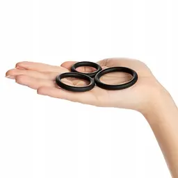 Набір ерекційних кілець You2Toys Cock Ring Set 3 шт. чорний - мініатюра 4
